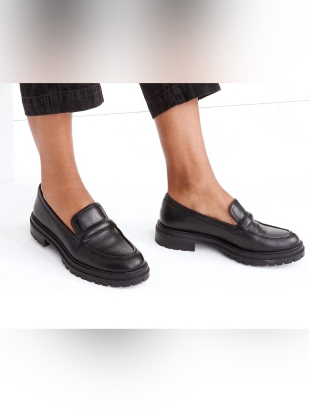 Madewell The Bradley Lugsole True Black Loafer 9.0
